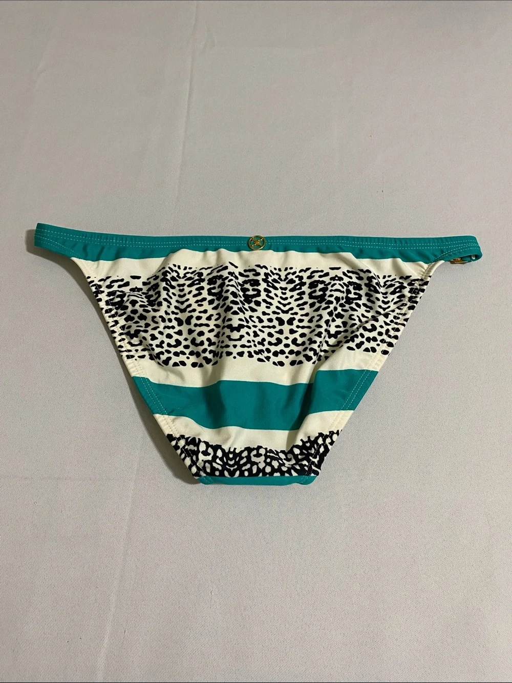 VIX by Paula Hermanny Sawi Brazilian Leather Side-Tab Bikini Bottom Size M